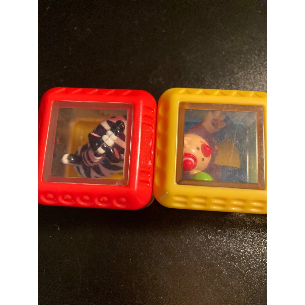 Fisher-Price Peek-a-Blocks Sensory Stacking Blocks Zebra Clown Food Set of 5 - Picture 8 of 11